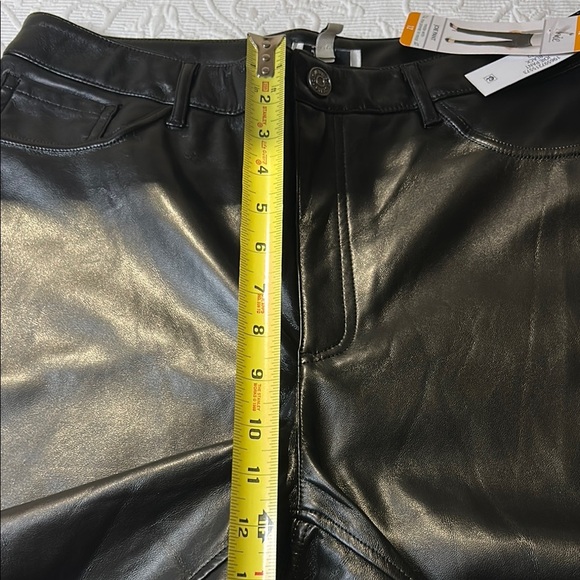 Joie Black Vegan Faux Leather. The Joie Pant. NWT  size 12 - Picture 13 of 15